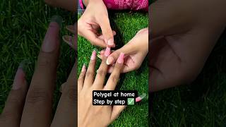 polygel nailextentions at home tutorial #simplenails #beautyproducts #nails #shortsfeed #nailathome