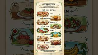 German Food Vocabulary for Beginners | Ich esse gernb (A1 German Vocabulary) #germanvocabulary #food