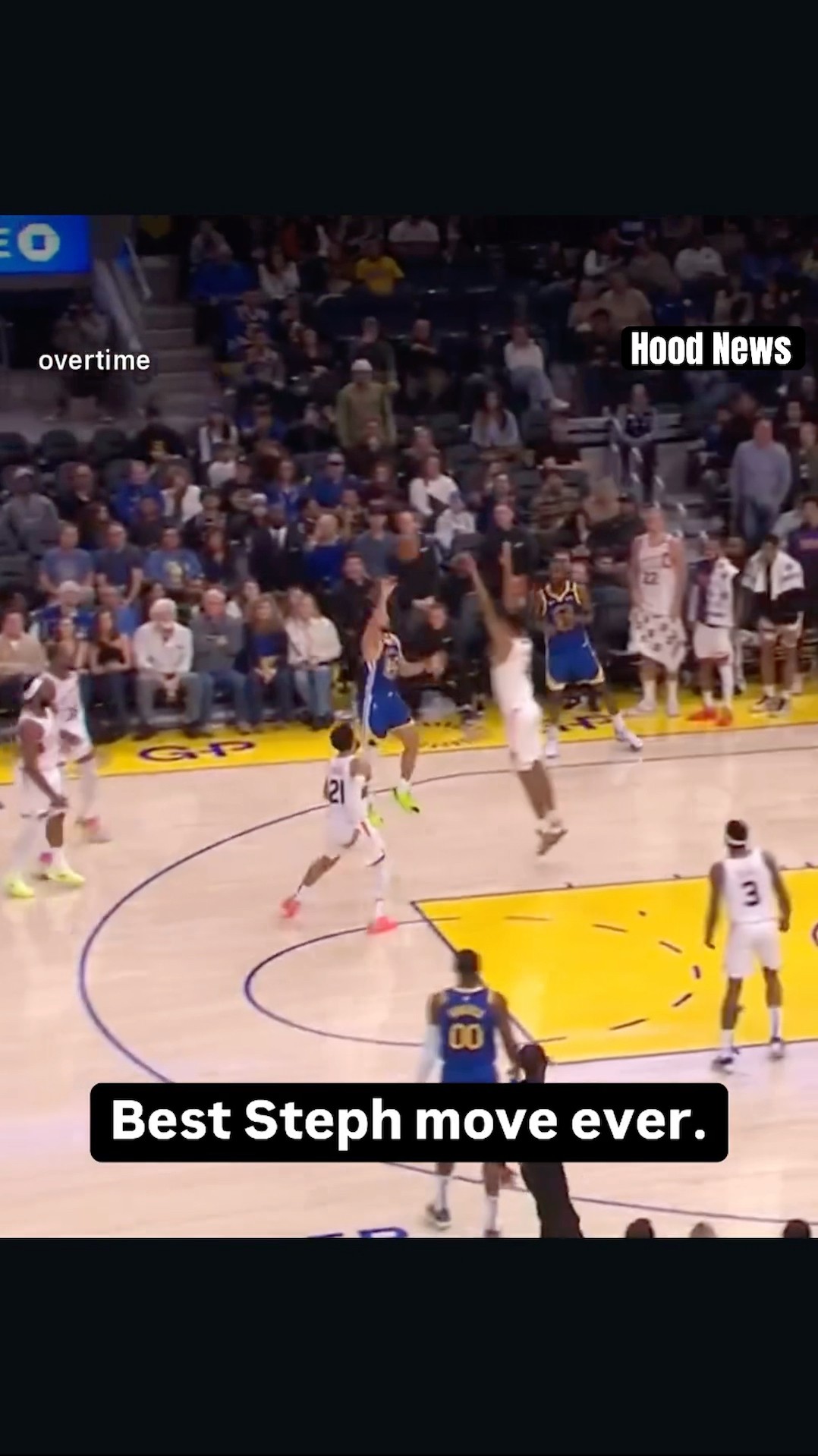 Best Steph move ever #hoodnews #stephencurry #warriors #suns #basketball #omg #wow #how #nba #bball