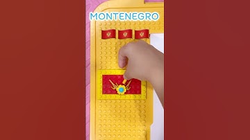 Mini Montenegro Lego Flag 🇲🇪🇲🇪#lego #worldflags #montenegro #flag #create #shorts