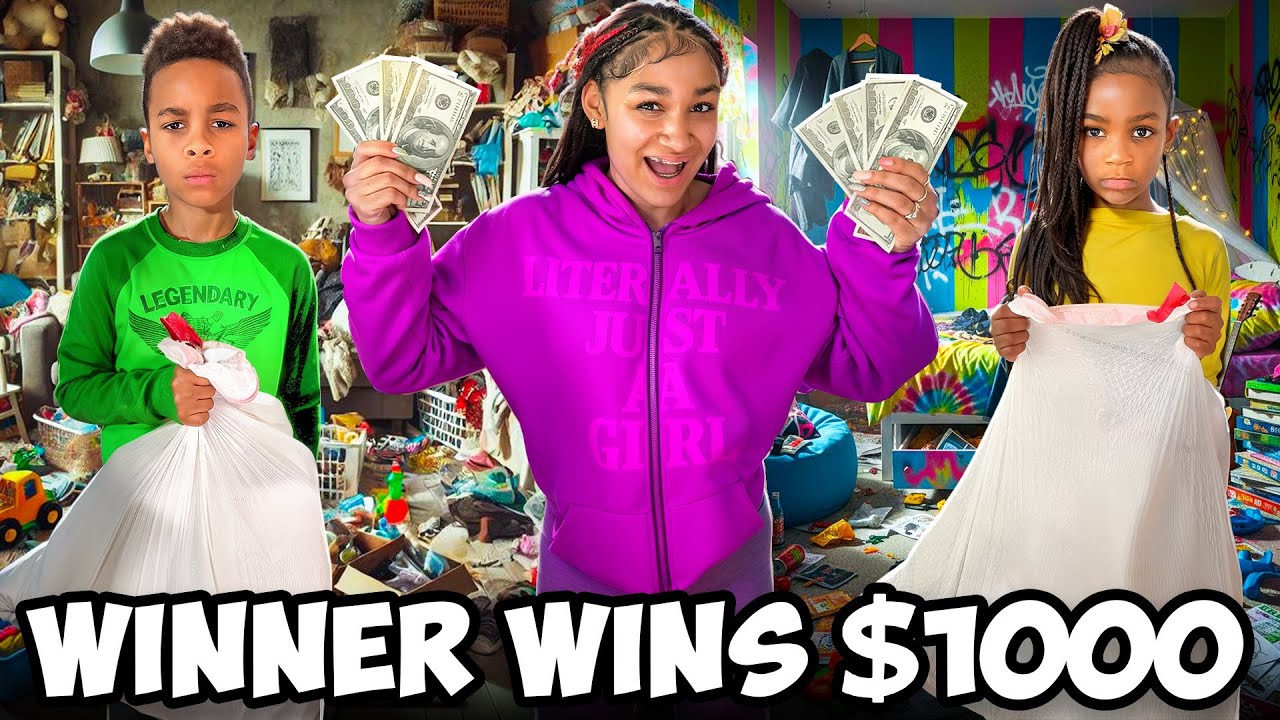 WHO EVER CLEANS THEIR DIRTY ROOM THE FASTEST WINS $1000!!