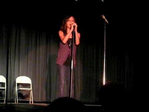 Fjolla singing "Chasing Pavements" by Adele at Tefft Talent Show