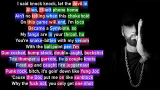 Eminem - Venom (Rhyme Scheme)