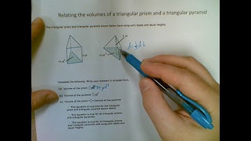 Geometry - Relating the volumes of a triangular prism and a triangular pyramid