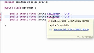 Android Developing Applications Tutorial 112 Setting up SQLite Database Variables