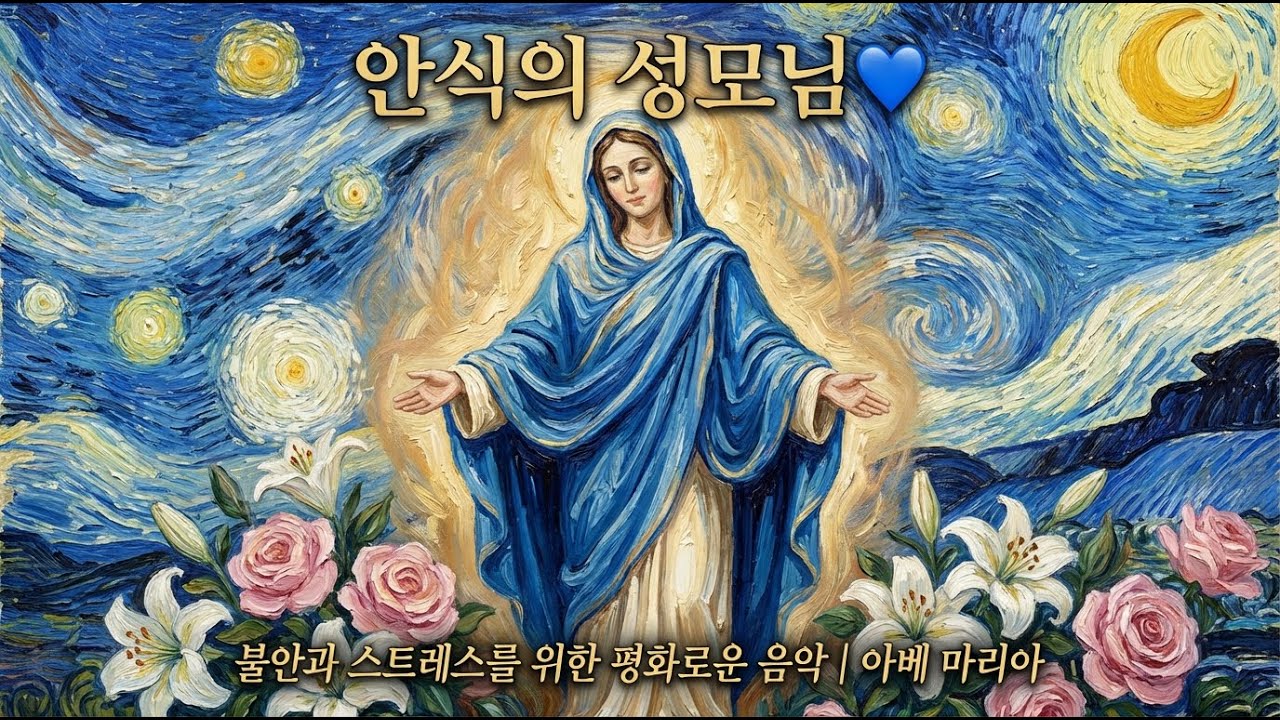 안식의 성모님 💙 불안과 스트레스를 위한 평화로운 음악 | 아베 마리아