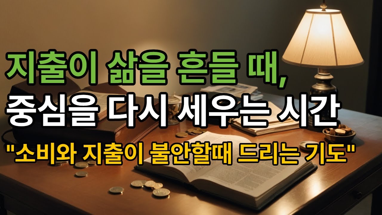 소비와 지출이 불안할때 드리는 기도 | 마음의 절제 | 