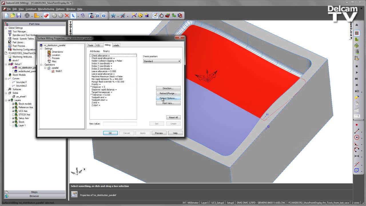 FeatureCAM 2015 R2 - 5 Axis Toolpath Point Display