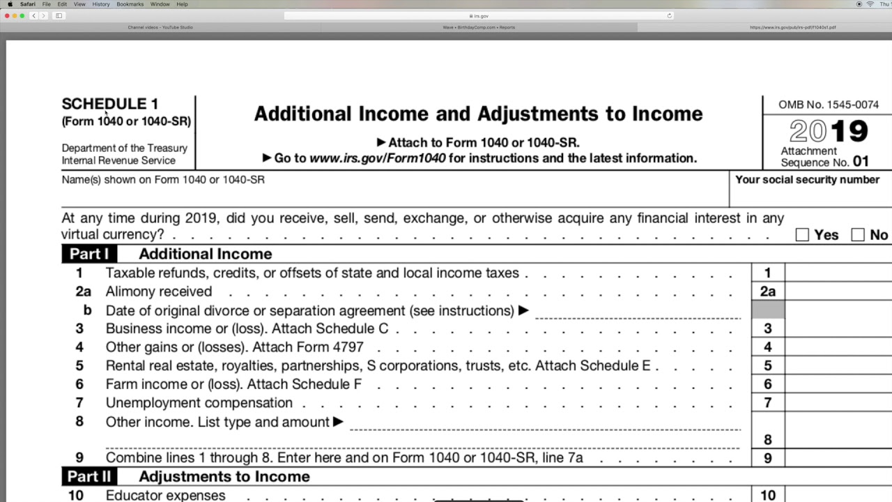 schedule 1 tax form