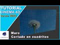 TUTORIAL Crear MURO cortado en cuadritos con imagen CINEMA 4D 2023