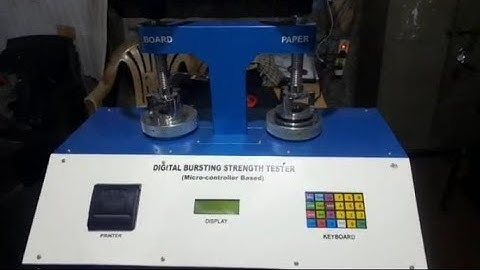Digital bursting strength tester