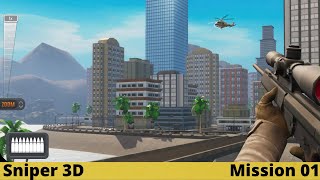 Sniper 3D Gun shoot/ mission 01 . Killed 2 persons screenshot 5