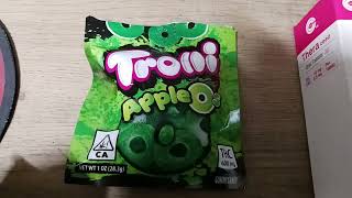 trolli apple O's 600 mg THC gummies review = 10/10