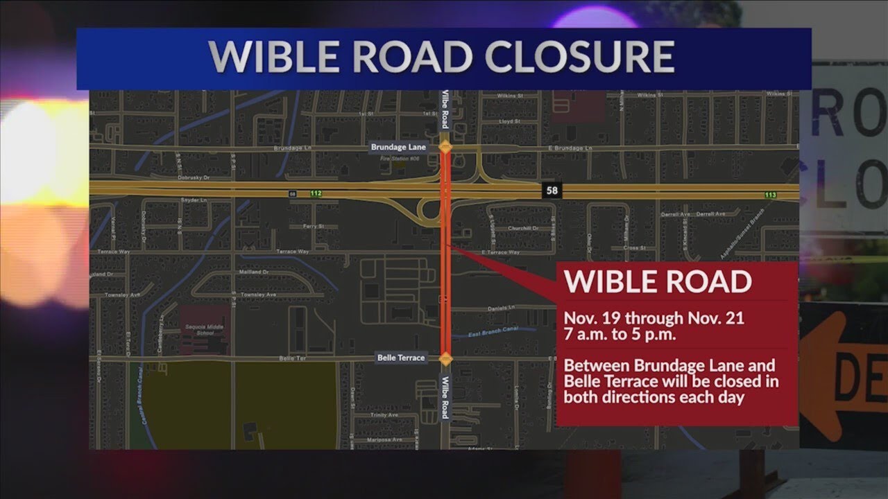 Wible Road to be closed through Friday