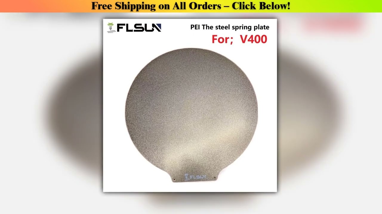 FLSUN V400 PEI Soft Steel Plate 3D Printer Accessories The Latest Version 310mm Heating Plate