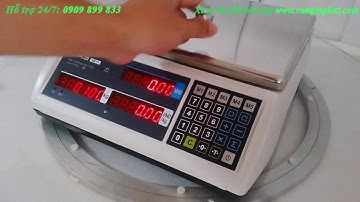 Hướng dẫn sử dụng cân tính tiền siêu thị Cas ER Plus 15kg 30kg - cân trừ bì, cân tính tiền