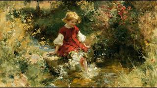 Visual Poems | Wandering Flower Paths, Barefoot in the Wind | Living Oil Paintings screenshot 2