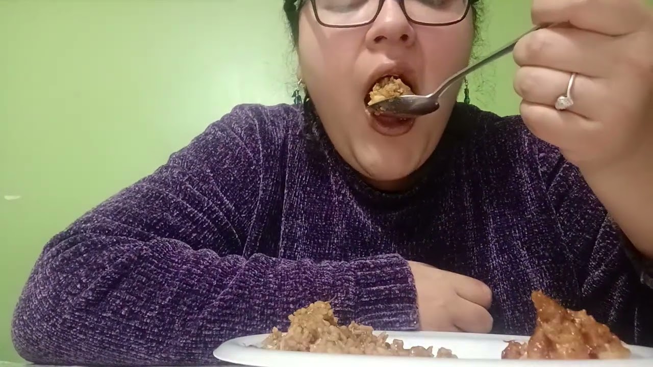 Chinese food:orange chicken and fried rice with 🍤 