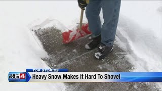 Heavy snow makes it hard to shovel