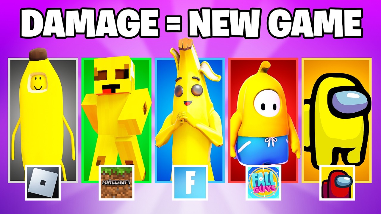 Fortnite, But If I Take Damage I Switch Games