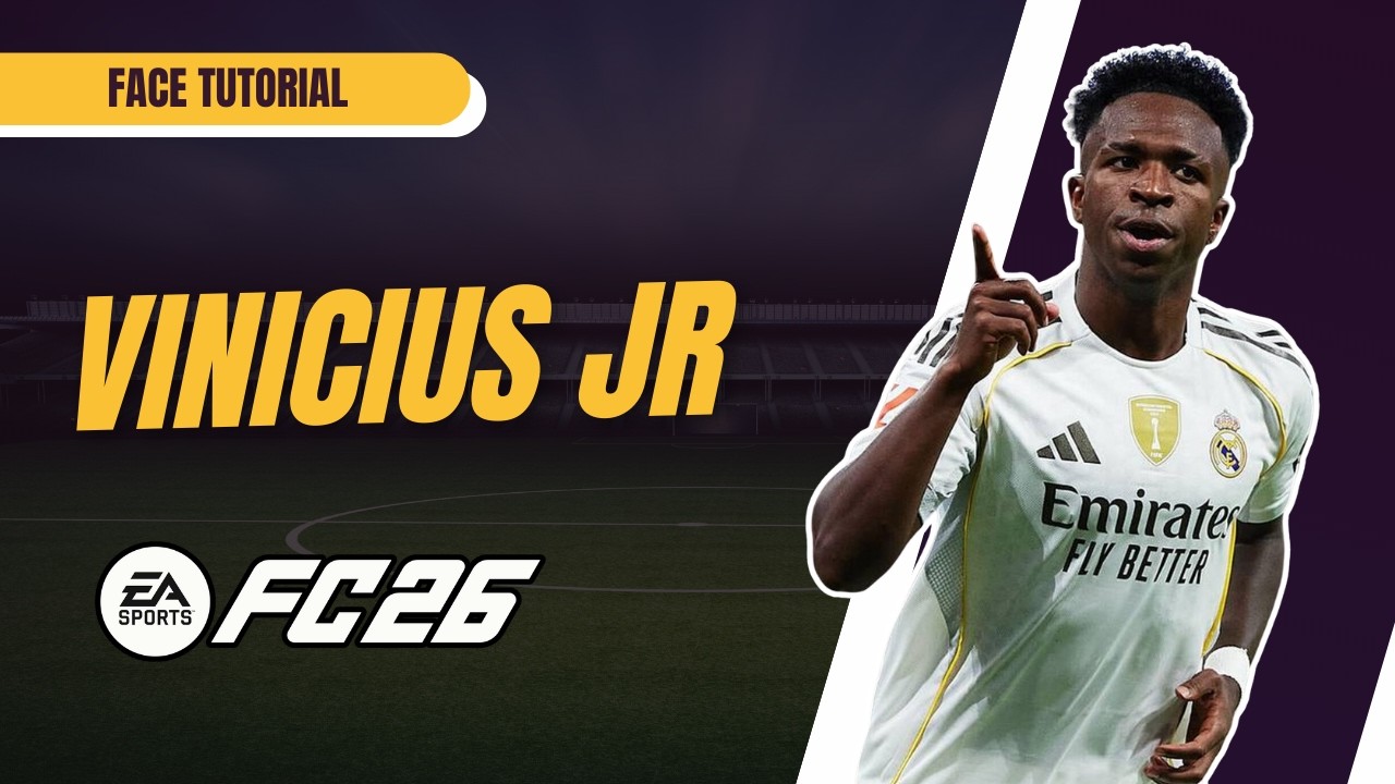 EA FC26 Player Creation Guide: VINICIUS JR Lookalike Face Tutorial ...