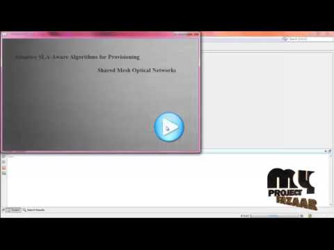 Final Year Projects | Adaptive SLA-Aware Algorithms for Provisioning Shared Mesh Optical Networks