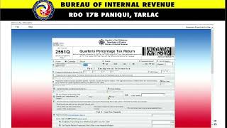 How to fill-out BIR Form 2551Q (Quarterly Percentage Tax Return) using eBIRForms?