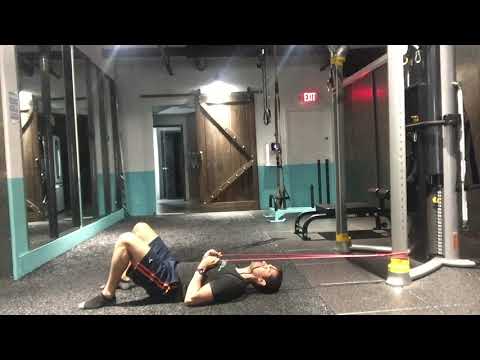 Supine Band-Resisted Lat Pulldown