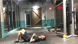 Supine Band-Resisted Lat Pulldown