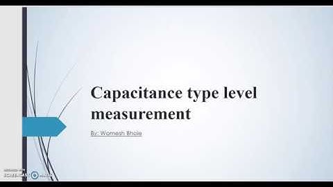 Capatance type level measurement