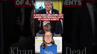 A DHS WHISTLEBLOWER JUSTLEAKED THEPERSONAL DATAOF 4,500ICE AGENTS#fyp #tiktok #news #foryou #fypシ