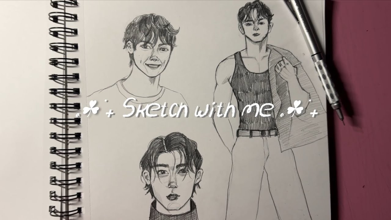 Sketch with me .☘︎ ݁˖ ft Ohuhu & pentel 