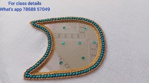 How to attach net cloth in aari work blouse / net cloth fixing tutorial / net cloth attached blouse