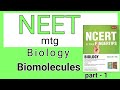 NEET Biology / mtg / Biomolecules / MCQ for neet / part - 1