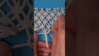 Macrame flower bag tutorial 👜 Step ➡️ Tie square knot two side #bag #flower #tutorial #macrame