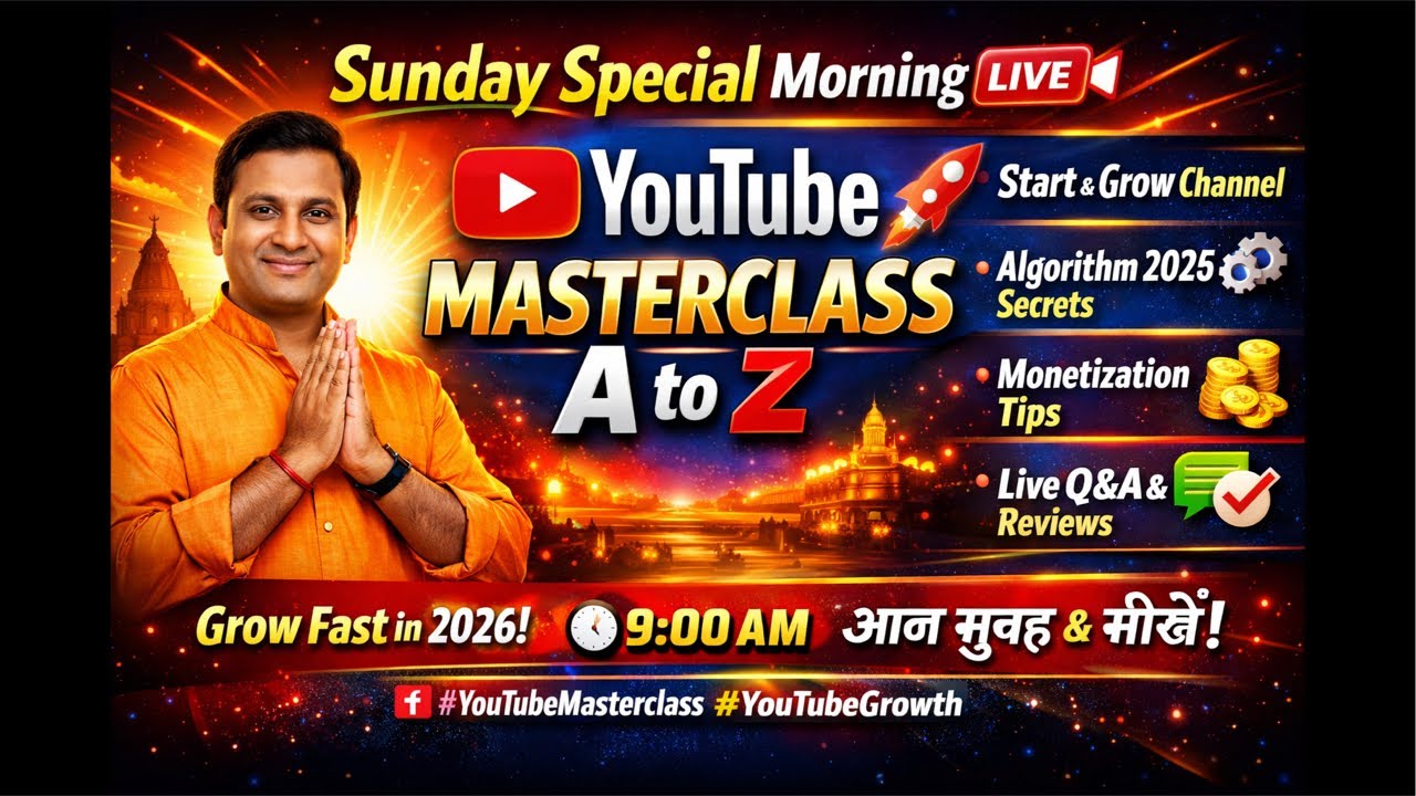 Morning Motivation + YouTube Masterclass 🔴 | A to Z Channel Growth Blueprint