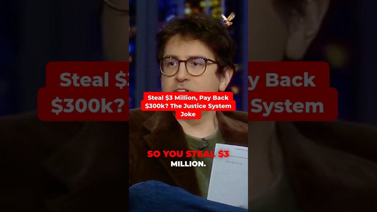 Steal $3M, pay $300K back? Justice is a joke!