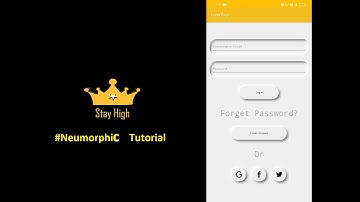Login Page Design (Neumorphic) ~ Android Tutorial by STAY HIGH