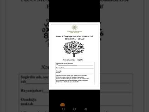 7-ci siniflərdə Biologiya fənn müsabiqəsi suallarından nümunələr