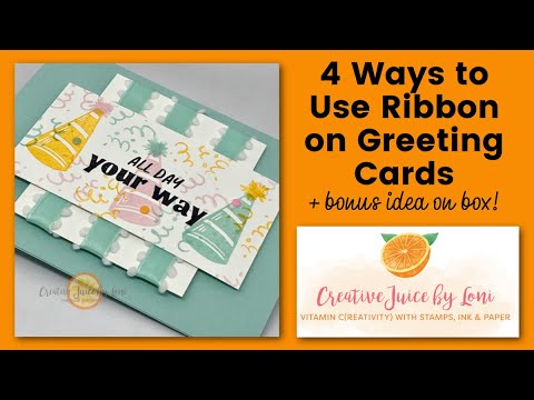 Using Ribbon on Handmade Cards - YouTube