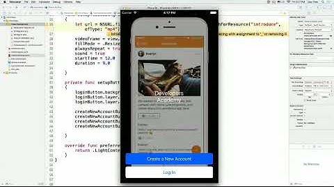 Code Hangout 23: Create Video Background Screen - iOS Development Tutorial with Swift