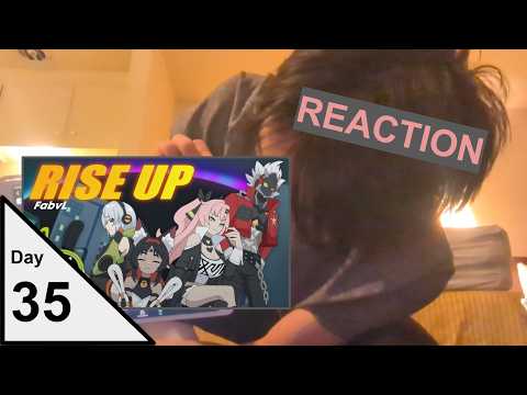 Day 35 of stretching until my TKD master is cool with it while reacting to "Rise Up" by Fabvl