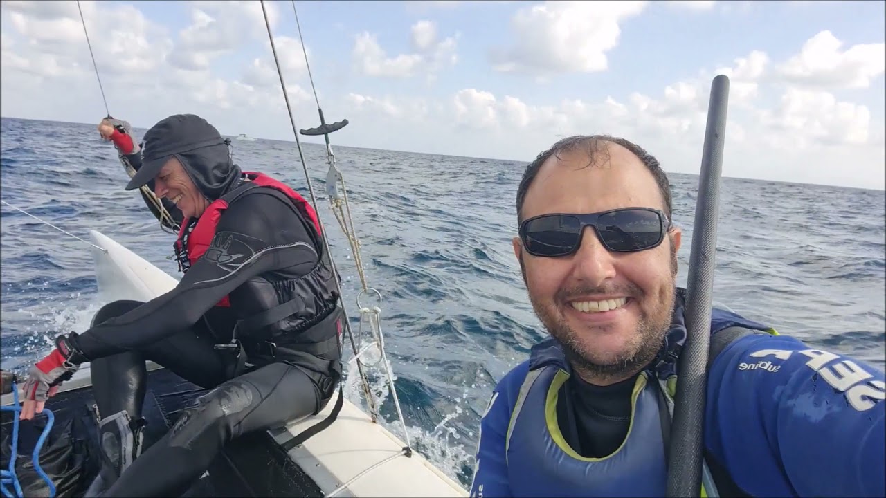 Nacra 500 sailing, Tel Aviv 9/4/2021