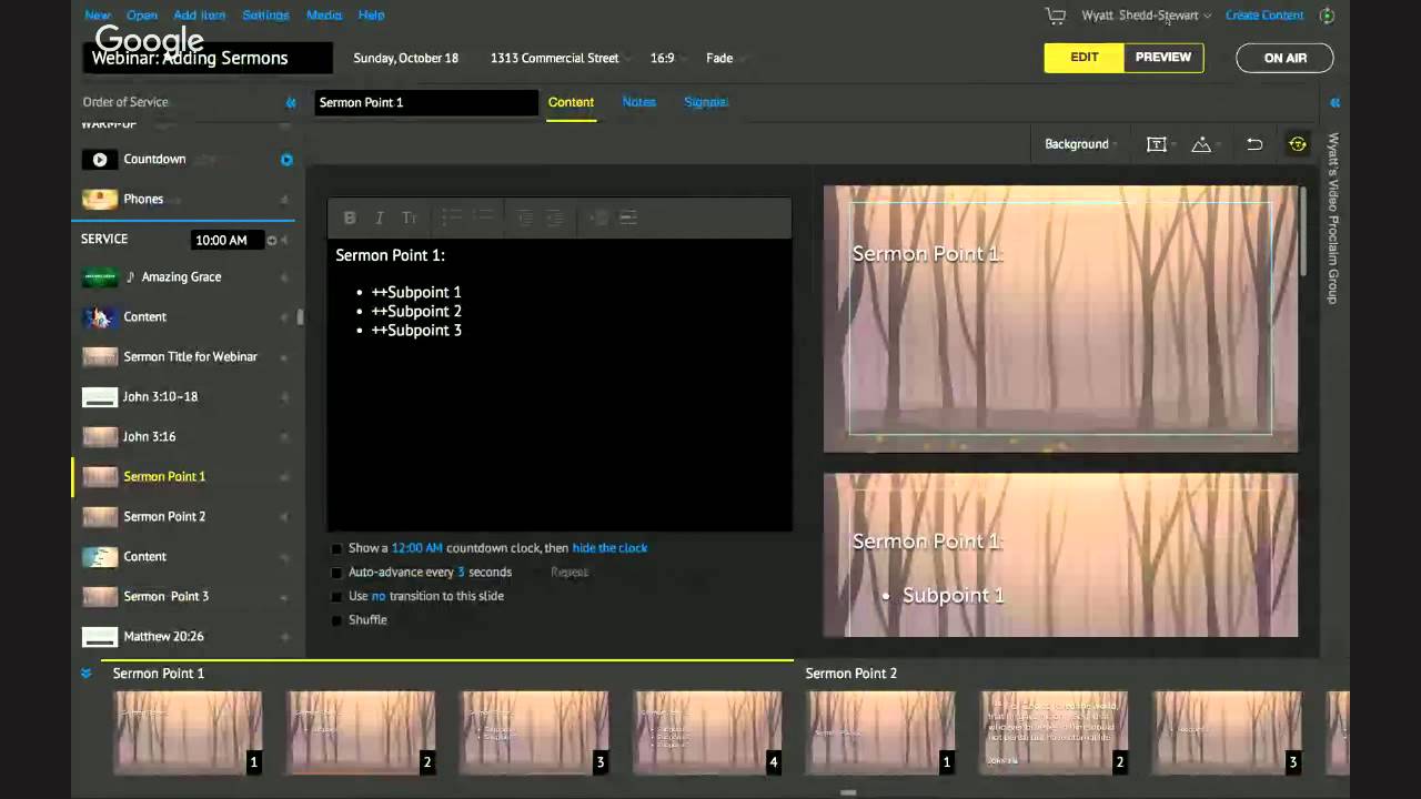 Learn to make Sermons in Proclaim - Proclaim Training Webinar