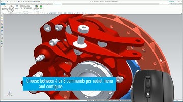 CadMouse Wireless - Using the radial menu