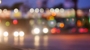Blurry video of car lights | free stock video without copyright | for background