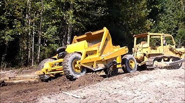 Cat D6C Dozer Pulling Cat 60 Cable Pull Scraper