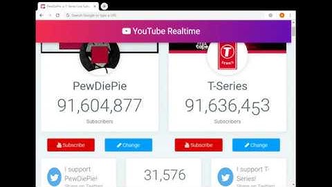 PEWDIEPIE VS T-SERIES LIVE SUB COUNT #1 YouTube Live