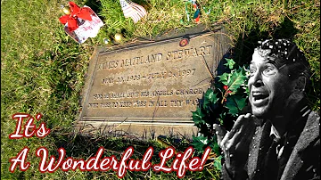 Grave of James Stewart & IT'S A WONDERFUL LIFE Martini House