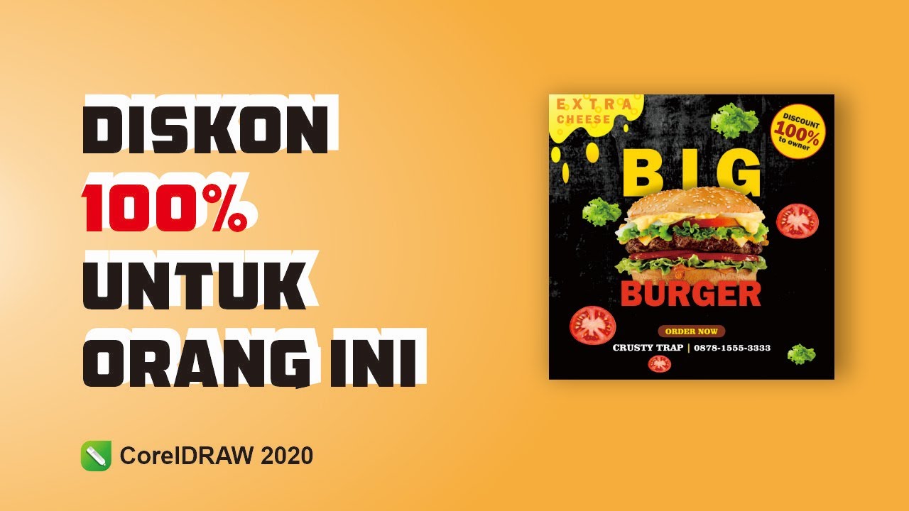 Tutorial konten makanan fast food - speed art (CorelDraw x7) - YouTube